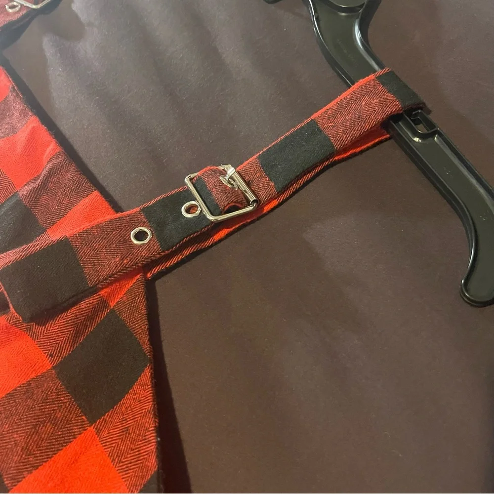 2 XL Shein Black & Red Plaid Hello Kitty Dress - Picture 8 of 16